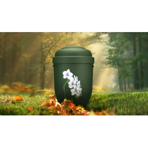 Biodegradable Cremation Ashes Funeral Urn / Casket - ORCHIDS IN BLOOM